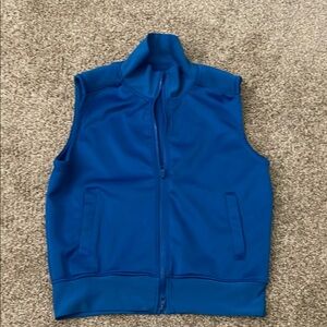 Blue Sleeveless Zip-Up Vest